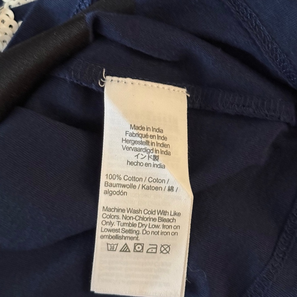 J.Crew Crewcuts Girls Halloween Sequin Ghost Shirt Blue Long Sleeve 4-5 6-7 NWT - Picture 3 of 5